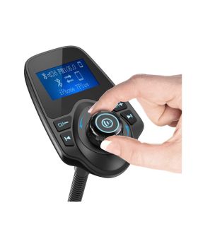 Nulaxy Bluetooth Car FM Transmitter Audio Adapter Receiver Wireless Handsfree 