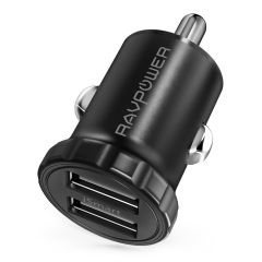 Car Charger RAVPower 24W 4.8A Mini Dual USB Car Adapter with iSmart 2.0 Tech